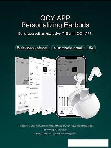 Наушники QCY T18 (белый)