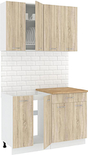 Готовая кухня Кортекс-мебель Корнелия Лира-лайт км.02460 1.2 м (дуб сонома/дуб бунратти)