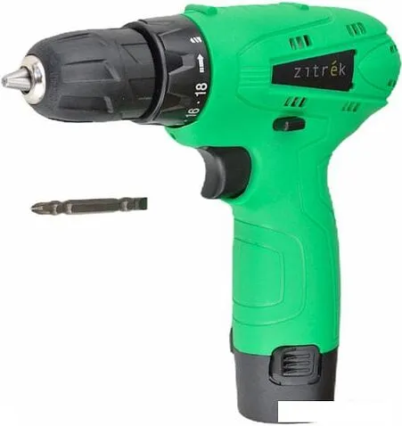 Дрель-шуруповерт Zitrek Green 12-Li 063-4072 (с 2-мя АКБ, кейс)