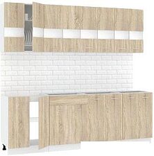 Кухня Кортекс-мебель Корнелия Экстра 2.4 без столешницы (дуб сонома)