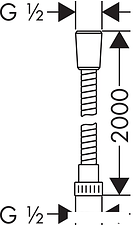 Душевой шланг Hansgrohe Metaflex 28264000