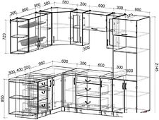 Готовая кухня Интерлиния Мила Крафт 1.88x2.4 правая (дуб английский) Готовая кухня Интерлиния Мила Крафт 1.88x2.4 правая (дуб английский)