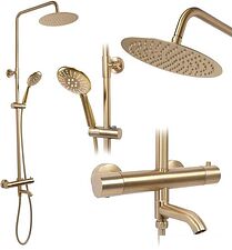 Душевая система  Rea Lungo matt gold REA-P6604 Душевая система  Rea Lungo matt gold REA-P6604