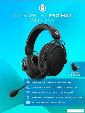 Наушники IO by Red Square Graphite 2 Pro Max Wireless (черный)