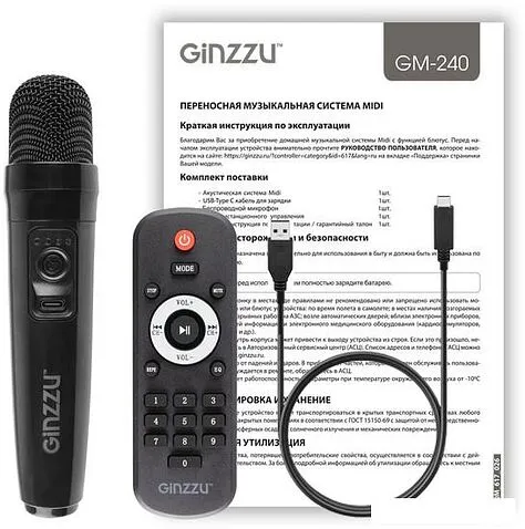 Колонка для вечеринок Ginzzu GM-240