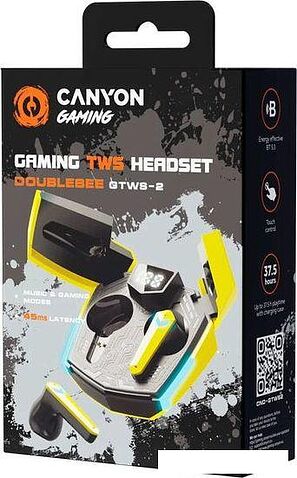 Наушники Canyon Doublebee GTWS-2 (черный/желтый)