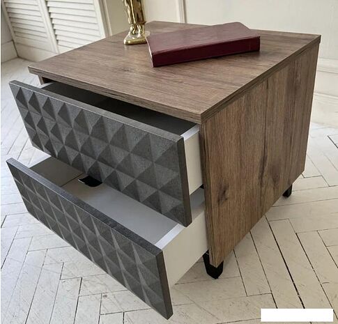 Консольный стол Shtabe Simple 7003 эко (графит/дуб веллингтон/черный)