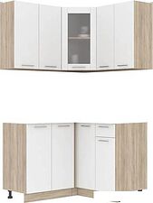 Готовая кухня Интерлиния Мила 12x12 без столешницы (белый платинум) Готовая кухня Интерлиния Мила 12x12 без столешницы (белый платинум)