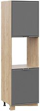 Шкаф напольный Трия Белладжио 1П6 (дуб крафт золотой/софт графит) Шкаф напольный Трия Белладжио 1П6 (дуб крафт золотой/софт графит)