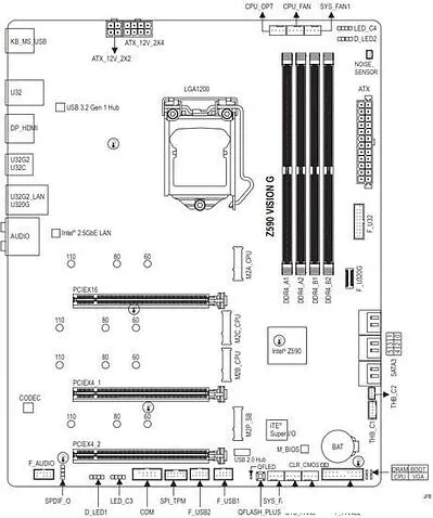 Материнская плата Gigabyte Z590 Vision G (rev. 1.0)