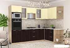 Готовая кухня Интерлиния Мила 1.68x2.8 правая (ваниль/дуб венге/малага) Готовая кухня Интерлиния Мила 1.68x2.8 правая (ваниль/дуб венге/малага)