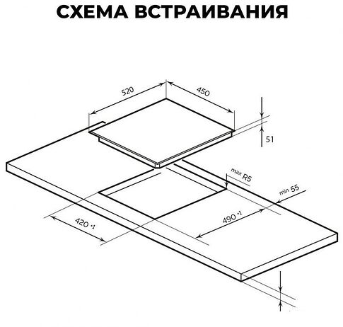 Варочная панель LEX EVH 430B BL