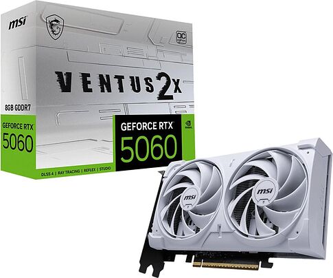 Видеокарта MSI GeForce RTX 5060 8G Ventus 2X OC White