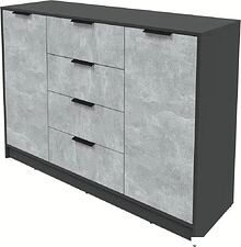 Тумба Интерлиния Концепт КТ-Т140 (бетон/антрацит)