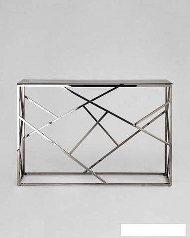 Консольный стол Stool Group Арт Деко 115x30 ECST-015-BG-SK (стекло Smoke/сталь темный хром)