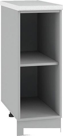 Шкаф напольный ДСВ Тренто С 300 правый (серый/белый)