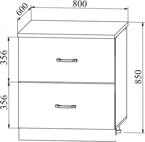 Шкаф напольный ДСВ Тренто СК2 800 (серый/белый)