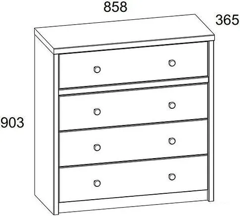 Комод Anrex Diesel 4S/D1 (дуб мадура/веллингтон)