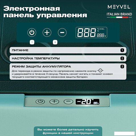 Компрессорный автохолодильник Meyvel AF-N20 20л (черный)