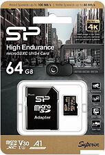 Карта памяти Silicon-Power Golden Series High Endurance microSDXC SP064GBSTXDV3V1HSP 64GB (с адаптером) Карта памяти Silicon-Power Golden Series High Endurance microSDXC SP064GBSTXDV3V1HSP 64GB (с адаптером)