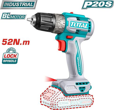 Total TCKLI2058 (шуруповерт, гайковерт, перформатор, болгарка, фонарь, 2 АКБ, сумка)