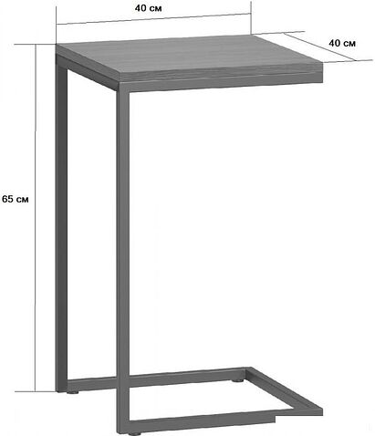 Приставной столик LoftyHome Мальборк 1627934 (мрамор блэк)
