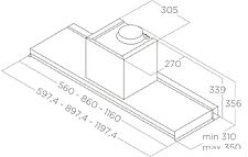 Кухонная вытяжка Elica Lever IX/A/116 PRF0163362