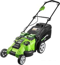 Колёсная газонокосилка Greenworks G40LM49DBK4 (с 1-м АКБ 4 Ah) Колёсная газонокосилка Greenworks G40LM49DBK4 (с 1-м АКБ 4 Ah)