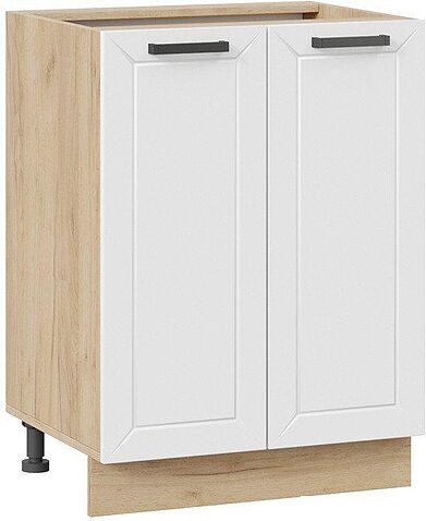 Шкаф напольный Трия Лорас 1Н6 (дуб крафт золотой/холст белый)