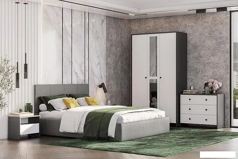 Тумба Mio Tesoro Дольче (графит/белый)