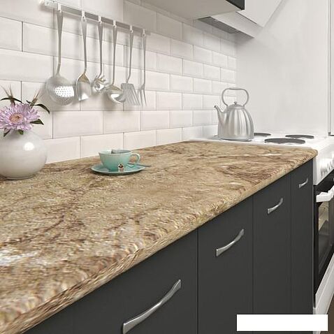 Готовая кухня Mio Tesoro Экстра-лайт 2.2 (антрацит/мадрид)