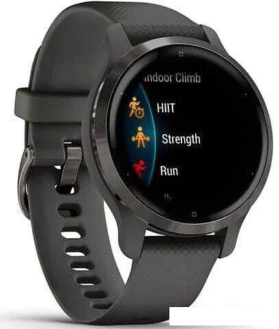 Умные часы Garmin Venu 2S (сланцевая нержавеющая сталь/черный)