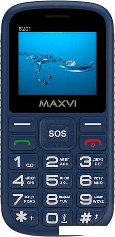 Телефон Maxvi B201 (синий)