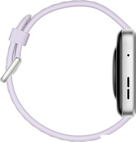 Умные часы Huawei Watch FIT 4 (серебристый, с сиреневым силиконовым ремешком, международная версия)