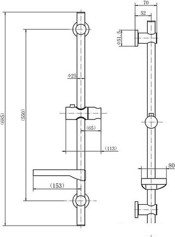 Душевая штанга Fashun A8002
