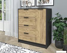 Тумба Интерлиния Концепт КТ-Т90 (дуб золотой/антрацит)