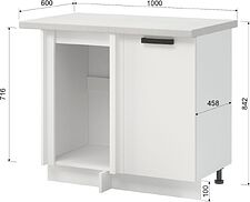 Шкаф напольный Mio Tesoro Пасадена ШНУ 1000-М (белый/белый бриллиант) Шкаф напольный Mio Tesoro Пасадена ШНУ 1000-М (белый/белый бриллиант)