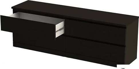 Комод Mio Tesoro Варма 4Д (шпон ясень, черный)