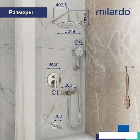 Душевая система  Milardo Rora RORSB03M68