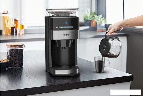Капельная кофеварка Krups Grind Aroma KM832810