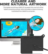 Графический планшет Parblo Ninos S (черный)