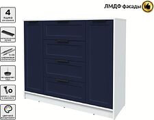 Тумба Интерлиния Концепт Тренд КТ-Т120 (белый платинум/индиго)