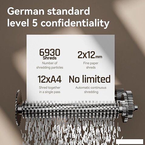 Шредер Deli ET095 (серый)