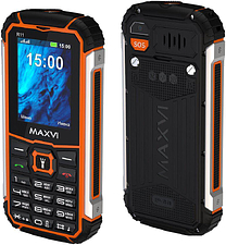 Кнопочный телефон Maxvi R11 (оранжевый)