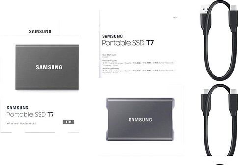 Внешний накопитель Samsung T7 4TB (серый)