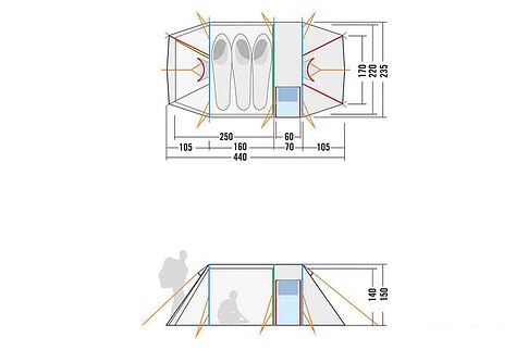 Кемпинговая палатка Tatonka Alaska 3 DLX (светло-оливковый)