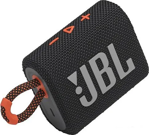 Беспроводная колонка JBL Go 3 (черный/оранжевый)