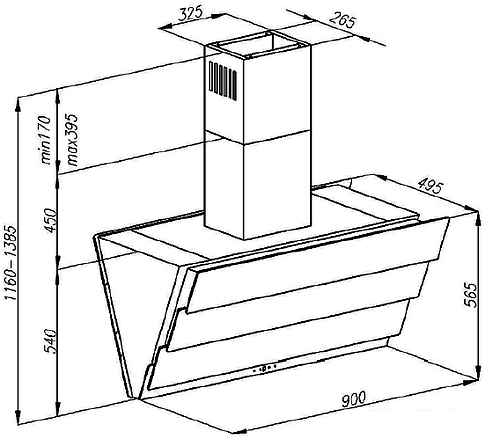 Кухонная вытяжка KUPPERSBERG Ramz 90 W