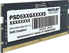 Оперативная память Patriot Signature Line 16ГБ DDR5 SODIMM 5200 МГц PSD516G520081S Оперативная память Patriot Signature Line 16ГБ DDR5 SODIMM 5200 МГц PSD516G520081S
