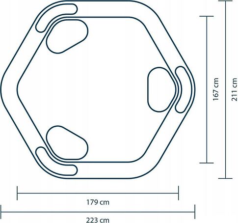 Надувной бассейн Jilong Giant Hexagon Family Pool 57161 (223x211x58)